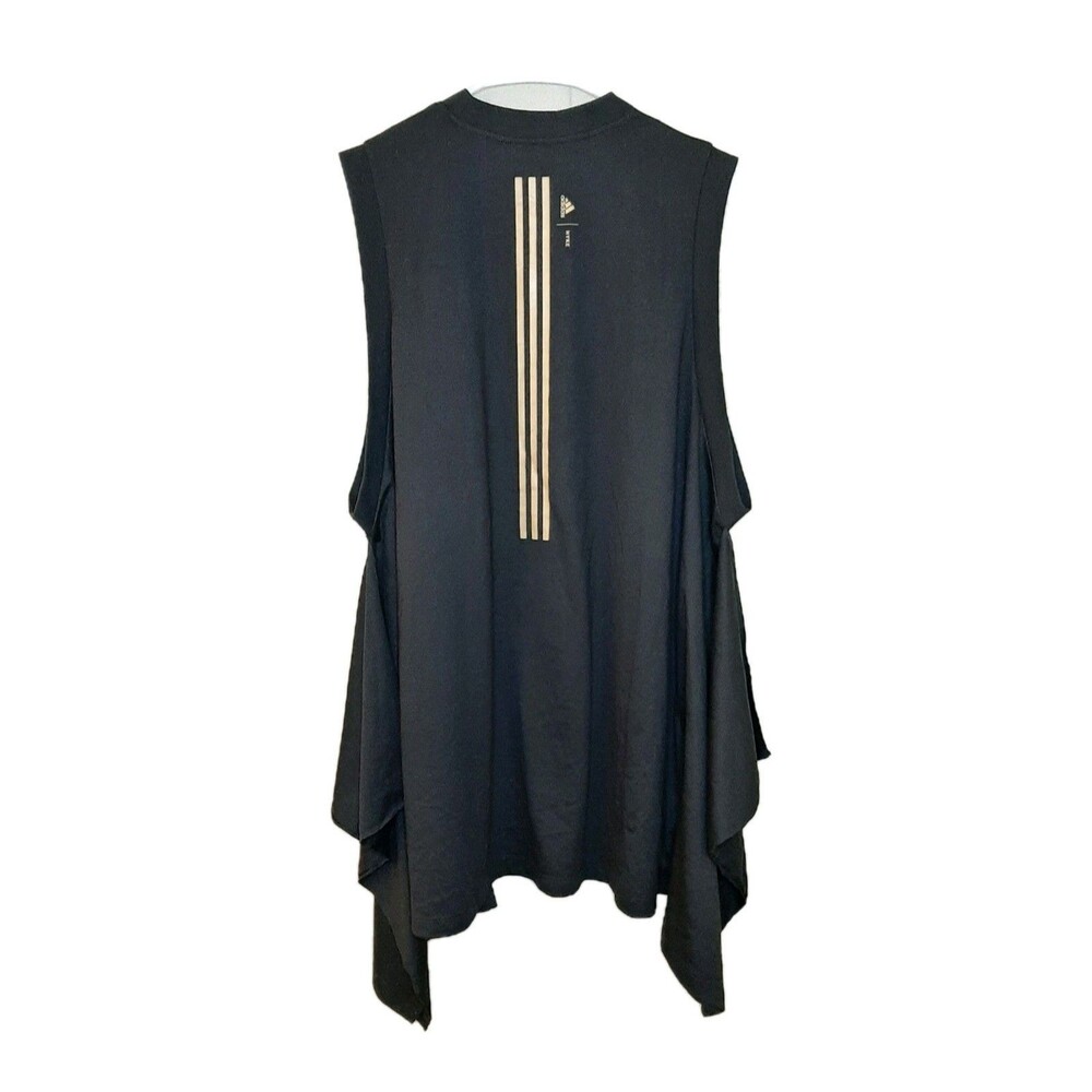 NEW Adidas HYKE Tank Top Black Gold Women Size M No Sleeve Tee Flare Sides - Picture 10 of 12